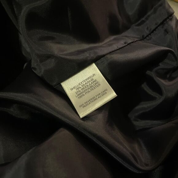 talbots silk and wool blue paisley mandala zip up midi skirt size 14 - Picture 7 of 7